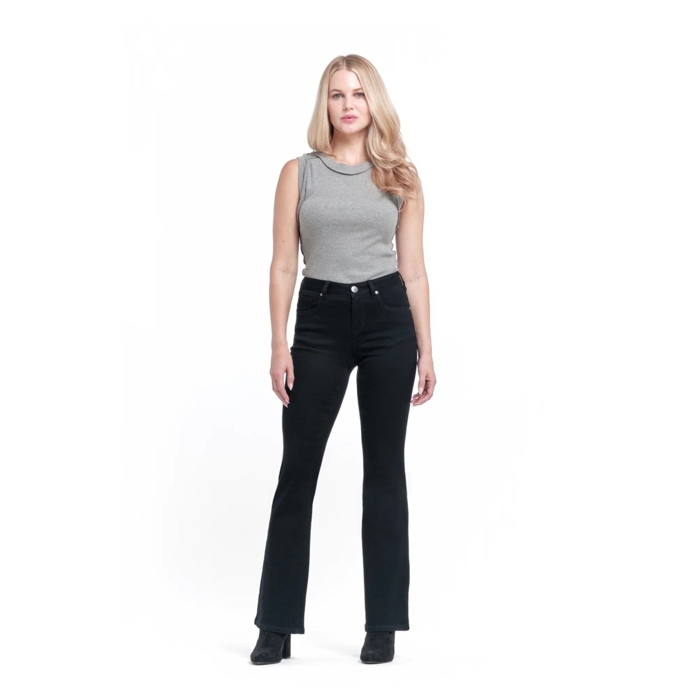 1822 Denim Jeans Womens 8 Emma Butter Slim Bootcut Black Stretch EUC